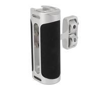 Rankomu Mango lateral de jaula de cámara, agarre ajustable de silicona de aleación de aluminio, diseño universal hacia arriba y hacia abajo, montaje de zapata fría de tornillo de 1/4 para fotografía