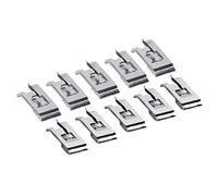 Rankomu Overlock Prensatelas de cinta al bies para máquinas de coser, 10 piezas en forma de G, accesorios para máquinas de coser