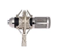 Rankomu Profional Studio - Juego de micrófono condensador de grabación de radiodifusión, 3,5 mm, soporte de brazo de tijera de suspensión ajustable, abrazadera de montaje, filtro pop, micrófono con