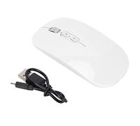 Rankomu Ratón de voz inalámbrico de 1600 DPI, ratón óptico AI, ratón USB para oficina y juegos con traducción de entrada de voz, accesorios de computadora para laptop, color blanco