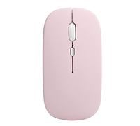 Rankomu Ratón inalámbrico de 2,4 GHz, Bluetooth 5.0 y 2.4 GHz, modo dual, silencioso, para laptop y accesorios de computadora, diseño compacto, color rosa