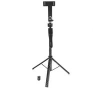 Rankomu Selfie Stick - Palo de selfie extensible de aluminio antivibración BT de 185 cm, cuadrípodo para Android 4.22+ e iOS 5.0+, ligero, soporte portátil para teléfonos inteligentes