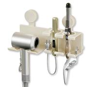 Rankomu Soporte para secador de pelo sin taladrar con ventosa, soporte de pared con soporte para cables, almacenamiento para plancha de pelo Dyson Airwrap, aluminio con protección de silicona, para