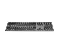 Rankomu Wirel - Teclado Bluetooth con teclado numérico, teclado inalámbrico delgado de 110 teclas para OS X, Windows, Android, almohadillas de resistencia al deslizamiento, uso en la oficina
