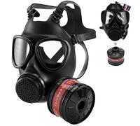 RANKSING Mascarilla de protección respiratoria de cara completa máscara de gas reutilizable con P-A-2 40 mm filtro de carbón activado bidón de goma negra máscara rusa para uso doméstico industrial y