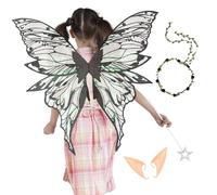 Ranley Alas de hadas para niñas | Disfraz de alas de mariposa para niños, niñas y mujeres, accesorio de disfraz para princesas, juego de rol, actuación en escenario