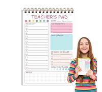 Ranley Bloc de notas para profesores, notas de los profesores - 50 hojas de notas para profesores, 5,8 x 8,3 pulgadas de recogida, organizador de retiros de papeles, planificador diario para el aula