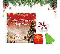 Ranley Bombas de baño de temática navideña | 3 piezas de baño perfumadas - Bomba de efervescente, para mujeres, niñas, chicos, practicantes de yoga, fiesta, vacaciones, noche, spa, reunión familiar