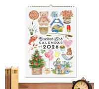 Ranley Calendario ilustrado 2026 para listas de deseos | 20,8 x 29,5 cm encuadernado con ilustrado suministros de oficina | Calendario mensual planificador - Para hábitos de salud estudio ejercicio
