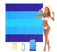 Ranley Funda de Playa antiarena | Ligera y fácil de Transportar - Incluye 4 piquetas y 1 Bolsillo Angular, portátil 208 x 198 cm para Viajes