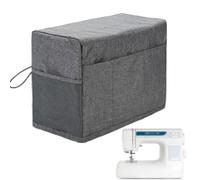 Ranley Funda para máquina de coser, cubierta impermeable para máquina de coser, cubierta overlock con bolsillos de almacenamiento, cubierta de polvo plegable para máquina de coser con gran capacidad y