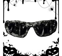 Ranley Gafas de sol de Halloween, gafas de sol góticas - Gafas de sol envolventes UV400 |Shield Shades Gafas para Halloween, Negro , Se référer au descriptif