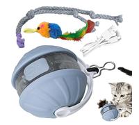 Ranley Juguetes automáticos para gatos en movimiento, actividad de ejercicio para gatos - Pelota giratoria con evitación de obstáculos inteligente, para actividades posteriores a la comida, prevención