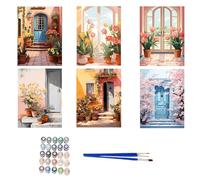 Ranley Número pintura para perros, pintura de perro por kit de número | Colorear para colorear de cachorros con marco - Perros acrílicos de impresos sobre lienzo para el hogar, la clase, la