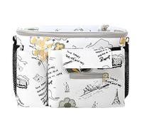 Ranley Organizador de cochecito con portabotellas - Bolsa de cochecito con correas antideslizantes - Contentor multiusos con mando táctil transparente, diseño seguro y fijación firme para viajes en