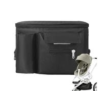Ranley Organizador de cochecito con portabotellas - Bolsa de cochecito con correas antideslizantes - Contentor multiusos con mando táctil transparente, diseño seguro y fijación firme para viajes en