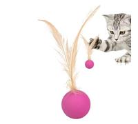 Ranley Pelota interactiva para Gatos | Juguete de autocomprensión - Pelota interactiva portátil para Gatos con Pluma para la Caza del aburrimiento, del Juego al Aire Libre