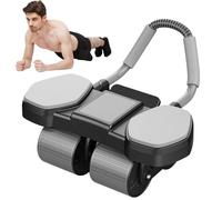 Ranley Rueda Abdominal Ab Roller | Equipos Silenciosos De Fortalecimiento Muscular | Rodillo Abdominal 4 Ruedas Autorebond con Soporte Teléfono Casa Apartamento Niveles