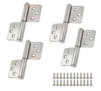 Rannb - Bisagra de bandera desmontable para puerta, hecha en acero inoxidable 304 de 7,62 cm (paquete de 4)