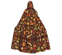 rannsut Capa unisex con estampado de Acción de Gracias, capa gótica de carnaval, capa mística para bailes de máscaras y eventos temáticos