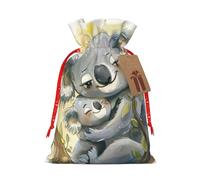 rannsut Lindas bolsas de envoltura con cordón para guardar paquetes de Navidad, regalos de fiesta de Navidad con estampado de mamá y bebé