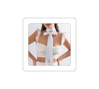Rannyrena Gargantilla larga de satén de seda vintage, collar ancho y suave con flor elegante con nudo de lazo para mujer, Seda, No es una piedra preciosa