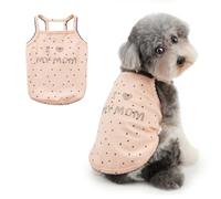 Ranphy Camisetas sin mangas para perros pequeños, chaleco suave y transpirable para cachorros, camiseta sin mangas con patrón de estrellas, para primavera y verano, para gatos Yorkie, Chihuahua, rosa