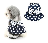 Ranphy Falda de lunares para perro, lindos vestidos de princesa para cachorros, vestido de verano para niña, traje suave y transpirable para perros pequeños, ropa elegante para chihuahua, taza de té,