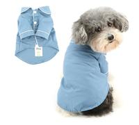 Ranphy Pijama de mezcla de algodón suave para mascotas, camisa de dormir con solapa y dos patas para perros pequeños y medianos, pijamas para cachorros, Yorkie, Chihuahua, Bulldog, ropa de primavera y