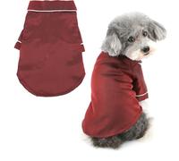 Ranphy Pijama de satén suave y brillante para perros pequeños y medianos, gatos, ropa de dormir para mascotas, ropa de dormir cómoda, pijama de dos piernas, ropa de descanso, ropa de chihuahua, ropa