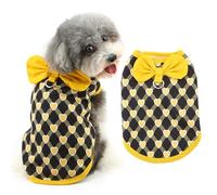 Ranphy Sudadera de forro polar para mascotas con diseño de corazones lindos para perros pequeños, cachorros, chaleco sin mangas, yorkie, chihuahua, ropa de otoño e invierno, con anillo de correa,