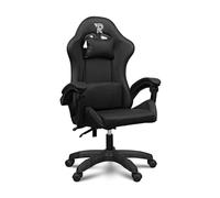 Ranqer Apollo Silla Gaming Ergonómica con Respaldo Ajustable, Apoyabrazos, Cojines Lumbar y Cervical, Cuero Sintético Negro, Giratoria 360°, Diseño Moderno y Cómodo para Jugadores, Negro