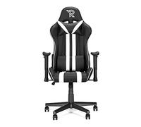 Ranqer Felix Gaming Stuhl - Professioneller Gaming-Sessel - Ergonomischer Gaming Stuhl - 2D-Armlehnen - 180° verstellbare Rückenlehne mit Kissen - Stabiles Nylon Gestell - Schwarz/Blau