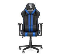 Ranqer Felix Original Silla Gaming Ergonómica con Cojines Lumbar y Cervical, Reclinable, Reposabrazos 2D, Diseño Racing, Cuero Sintético Resistente, Ideal para Esports y Oficina, Negro/Azul
