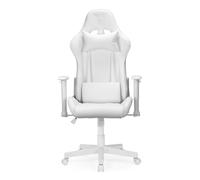 Ranqer Felix Original Silla Gaming Ergonómica con Cojines Lumbar y Cervical, Reclinable, Reposabrazos 2D, Diseño Racing, Cuero Sintético Resistente, Ideal para Esports y Oficina, Blanco