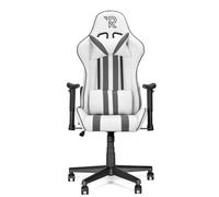 Ranqer Felix Original Silla Gaming Ergonómica con Cojines Lumbar y Cervical, Reclinable, Reposabrazos 2D, Diseño Racing, Cuero Sintético Resistente, Ideal para Esports y Oficina, Blanco/Gris