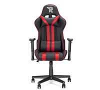 Ranqer Felix Original Silla Gaming Ergonómica con Cojines Lumbar y Cervical, Reclinable, Reposabrazos 2D, Diseño Racing, Cuero Sintético Resistente, Ideal para Esports y Oficina, Negro/Rojo