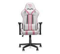 Ranqer Felix Original Silla Gaming Ergonómica con Cojines Lumbar y Cervical, Reclinable, Reposabrazos 2D, Diseño Racing, Cuero Sintético Resistente, Ideal para Esports y Oficina, Blanco/Rosa