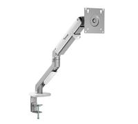 Ranqer Soporte de monitor para pantallas de 17 a 32 pulgadas, VESA 75 y 100 mm, altura regulable, rotación de 360°, giro e inclinación, hasta 9 kg, con gestión de cables, color blanco