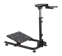 Ranqer Soporte De Volante Gaming Ajustable De Acero Negro Con Estabilidad Mejorada, Compatibilidad Amplia, Palanca De Cambios Extraíble Y Diseño Plegable Portátil