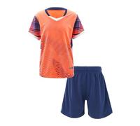 ranrann Conjunto 2 Piezas Niño Conjunto Deportivo Verano para Niños Sport Camiseta de Manga Corta y Pantalones Cortos Ropa Chándal Deporte Fútbol Baloncesto Running Naranja B 11-12 años