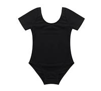 ranrann Maillot de Ballet Clásico para NIña Leotardo Básico de Gimnasia Rítmica Patinaje Artístico Body de Danza Clásica Traje Bailarina Top Negro E 6 años