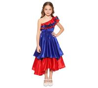 ranrann Niña Vestido Español Traje De Disfraz De Halloween Ropa Baile Festivales Presentación Festival Cosplay Azul 5-6 años