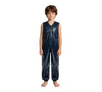 ranrann Niño Mono Adaptativo Traje Impermeable Un Solo Cuerpo Combinaison Azul marino 13-14 años