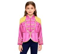 ranrann Traje de Baterista Infantil Chaqueta de Guardia Real Uniforme de Comandante de Banda de Música de Marcha Disfraz de Director de Banda Rosa oscuro 5-6 años