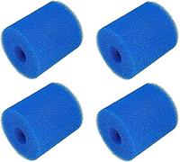 RANRAO 4 filtros de piscina compatibles con para Intex tipo D lavable reutilizable filtro de piscina parte de esponja de espuma