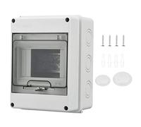 RANRAO Caja de fusibles para empotrar, caja de distribución con 5 módulos, IP65, resistente al agua, con puerta de 1 , para jardín o exterior, cumple con la norma de la habitación húmeda