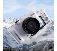 RANRAO Cámara digital HD, cámara digital multifuncional 4K con una lente de zoom de 18X (blanco)