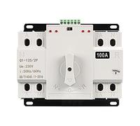 RANRAO Interruptor de Transferencia Automática de Doble Potencia Interruptor de Energía de Emergencia AC 400V 2P 100A ATS CB, Interruptor Automático Red Solar para Energía Municipal, UPS, Inversor