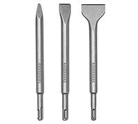 RANSENERS® SDS-Plus Cincel, cincel puntiagudo + cincel plano + cincel espátula, 1 * (Juego de 3 piezas), 25cm, hecho en acero súper endurecido